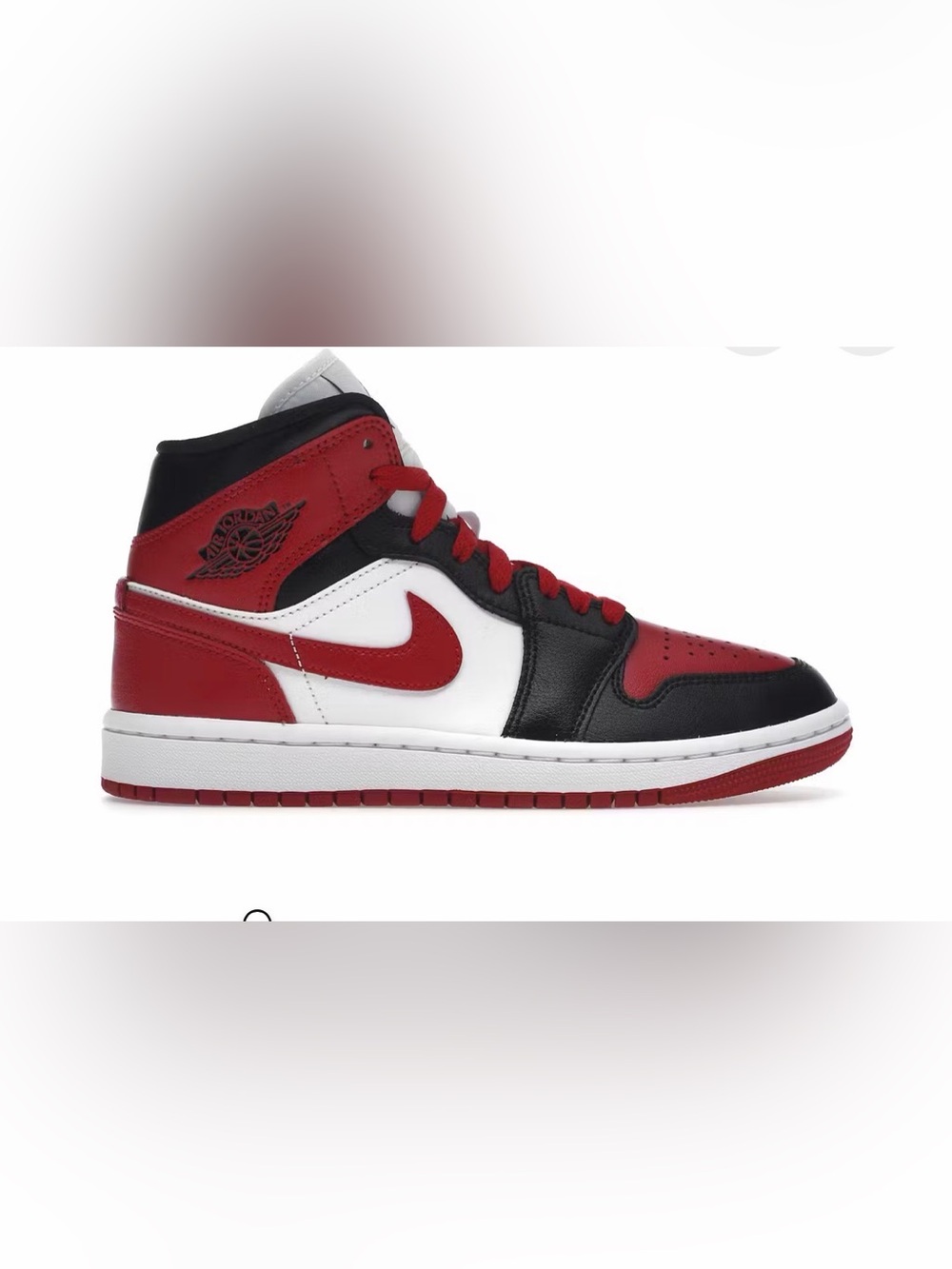 Air Jordan 1 Mid Red/Black/White Sneakers